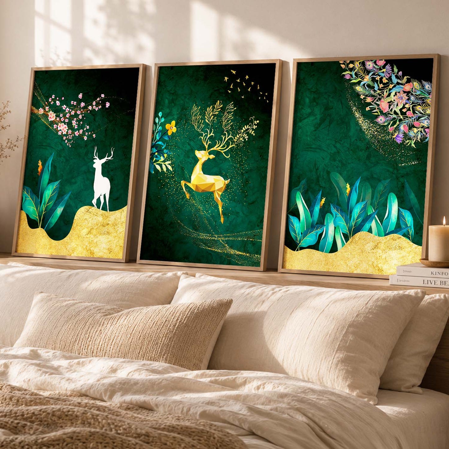Elegant Golden Combos - Contemporary Wall Art for Your Space