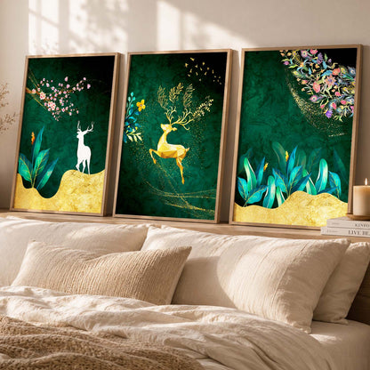 Elegant Golden Combos - Contemporary Wall Art for Your Space