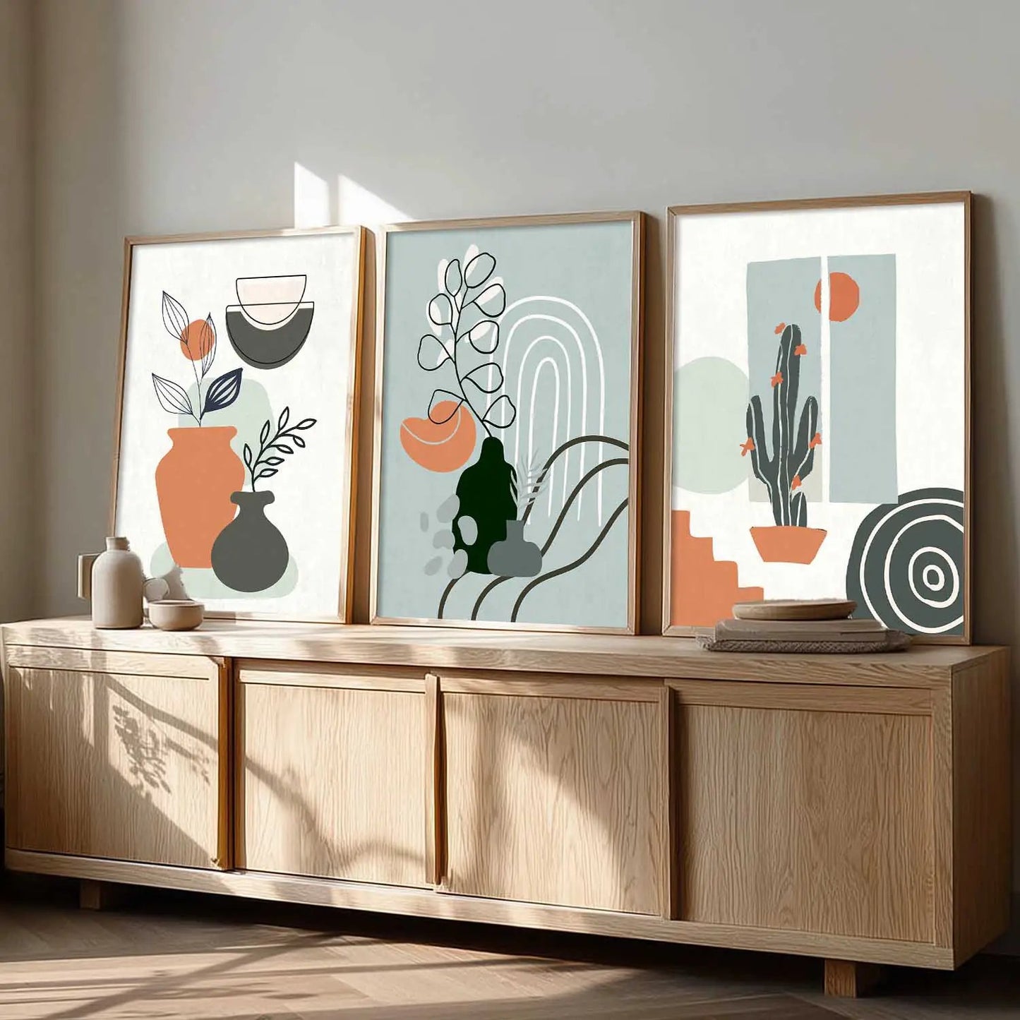 Boho  Wall  Art Paintings for Living Room - Wall Poster With frames