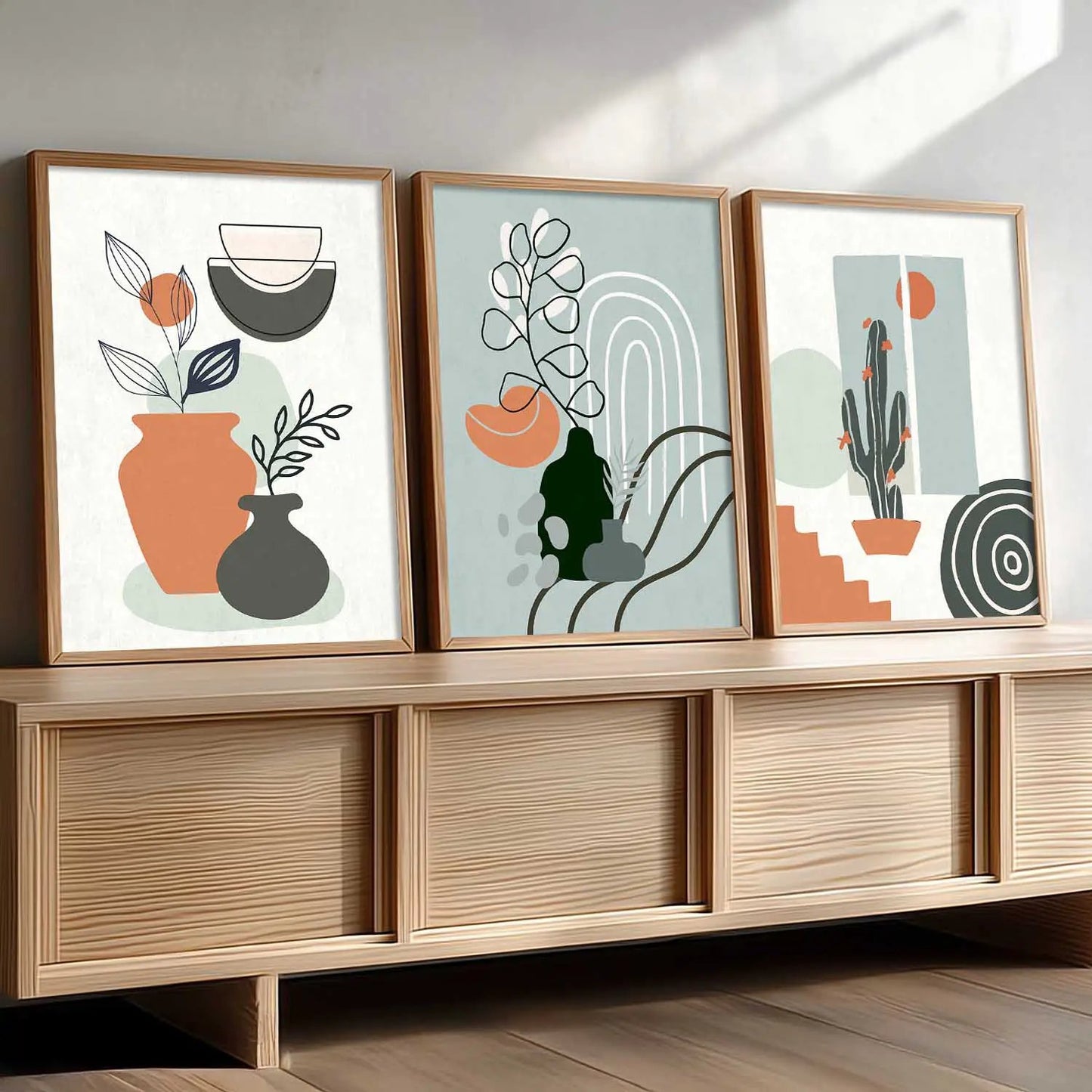 Boho  Wall  Art Paintings for Living Room - Wall Poster With frames