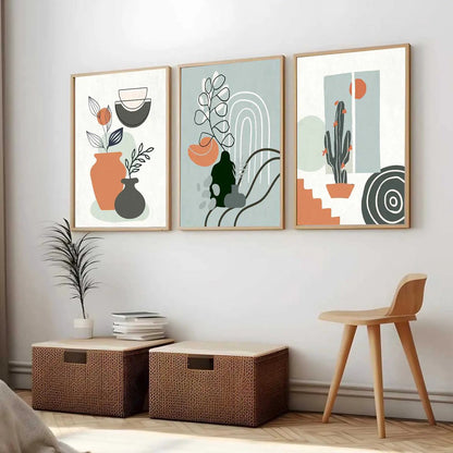 Boho  Wall  Art Paintings for Living Room - Wall Poster With frames