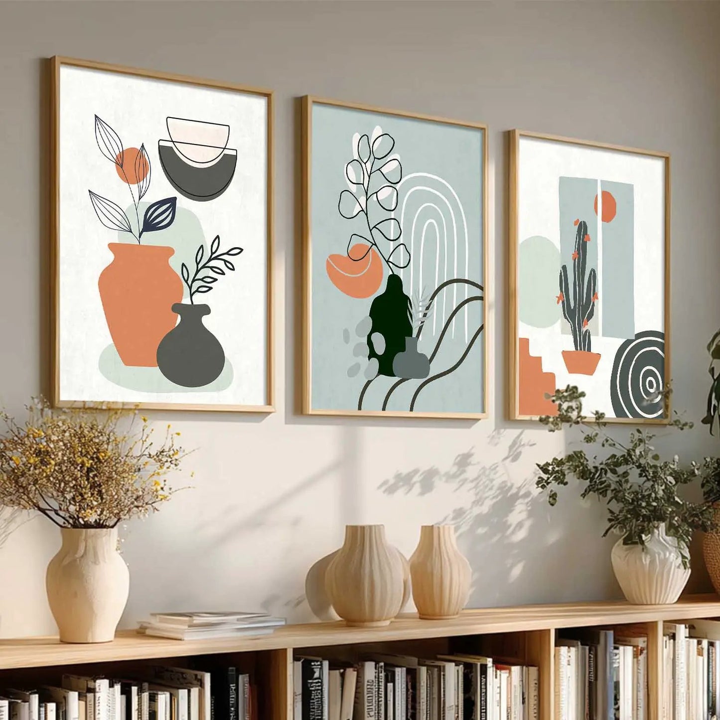 Boho  Wall  Art Paintings for Living Room - Wall Poster With frames