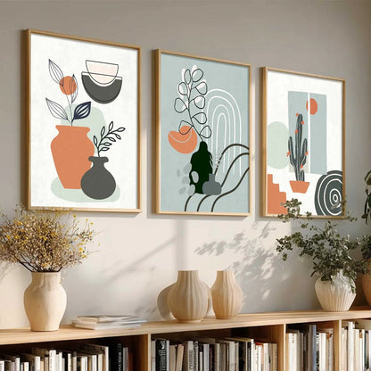 Boho  Wall  Art Paintings for Living Room - Wall Poster With frames