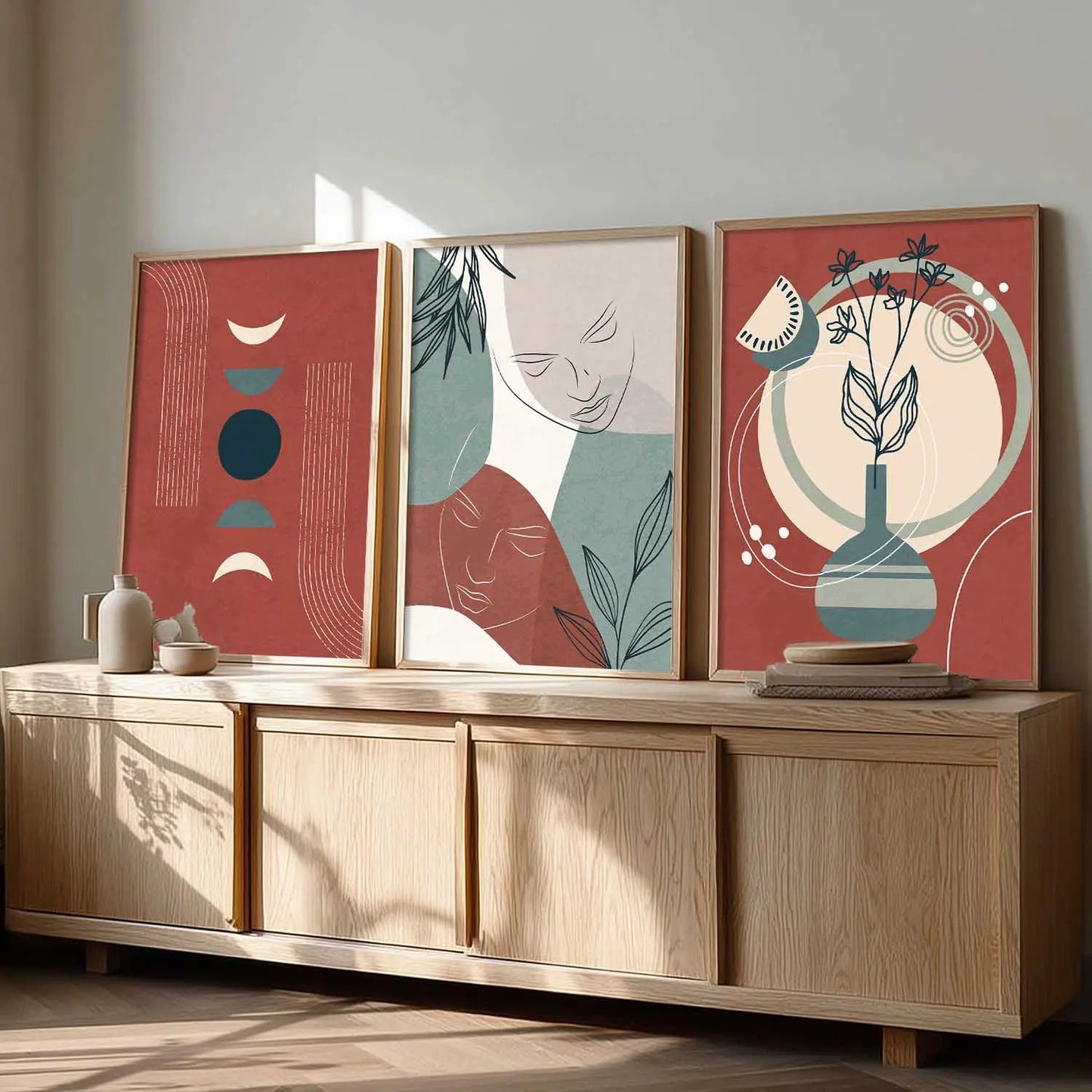 Boho  Wall  Art Paintings for Living Room - Wall Poster With frames
