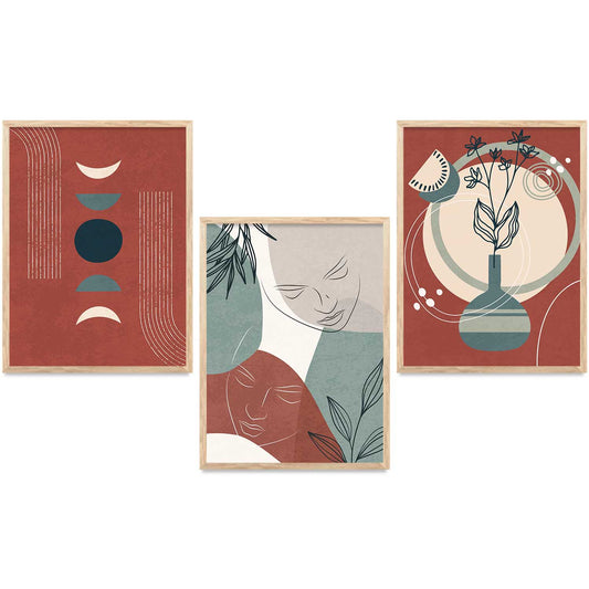 Boho  Wall  Art Paintings for Living Room - Wall Poster With frames