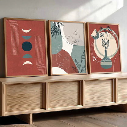 Boho  Wall  Art Paintings for Living Room - Wall Poster With frames