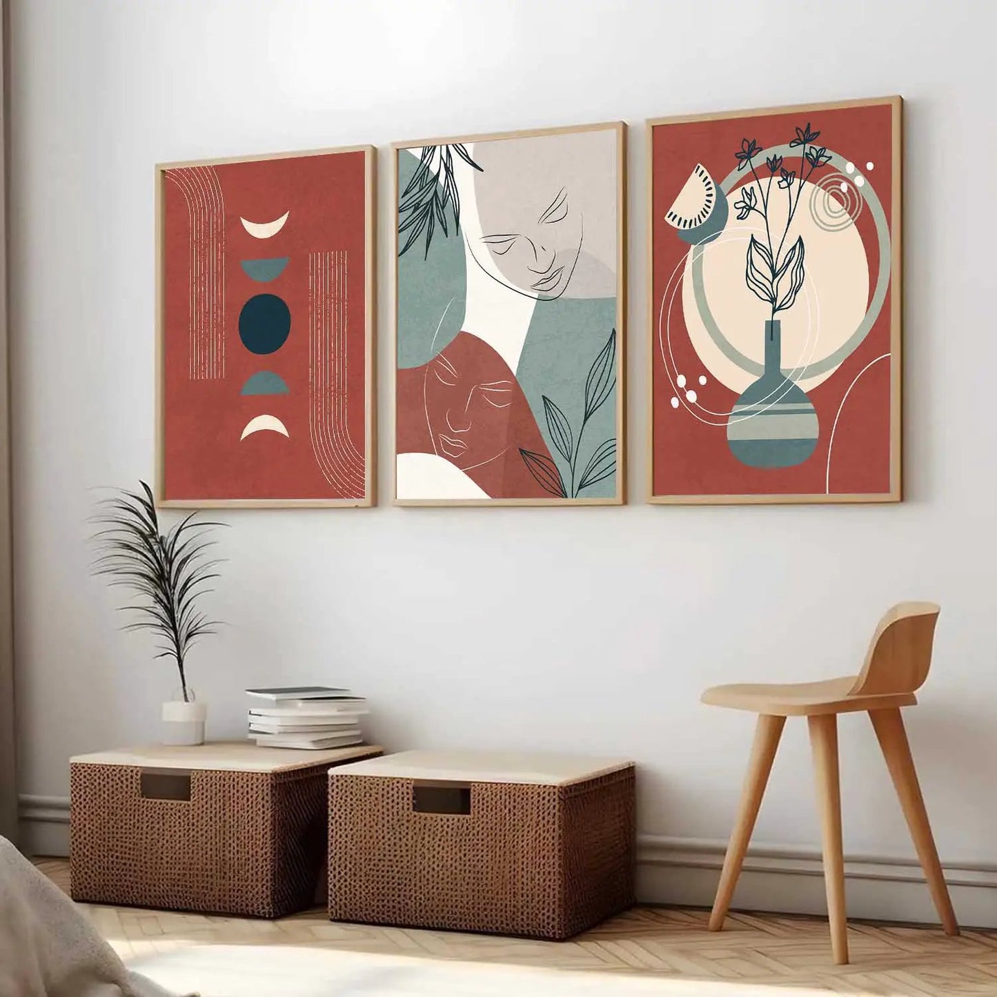 Boho  Wall  Art Paintings for Living Room - Wall Poster With frames