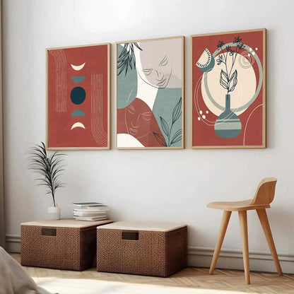 Boho  Wall  Art Paintings for Living Room - Wall Poster With frames
