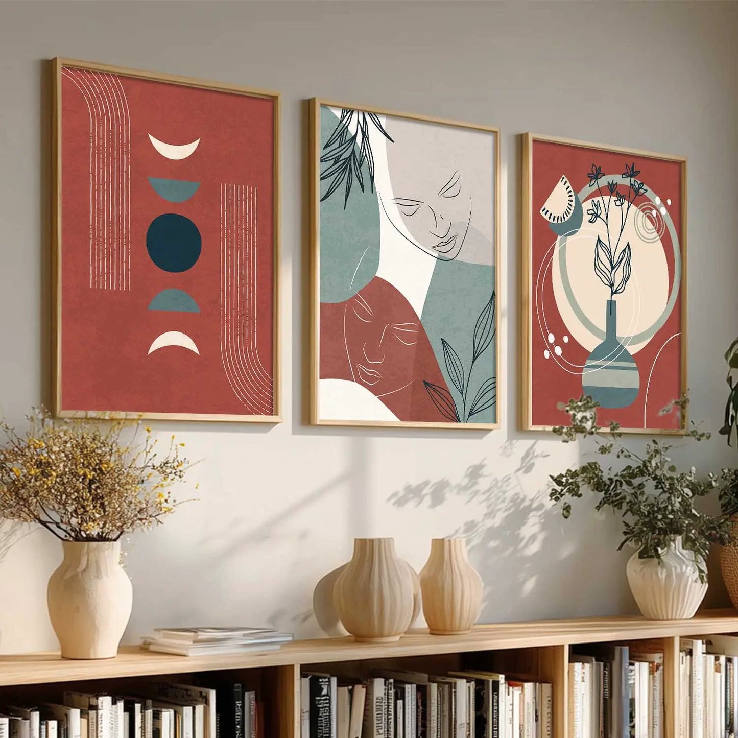 Boho  Wall  Art Paintings for Living Room - Wall Poster With frames