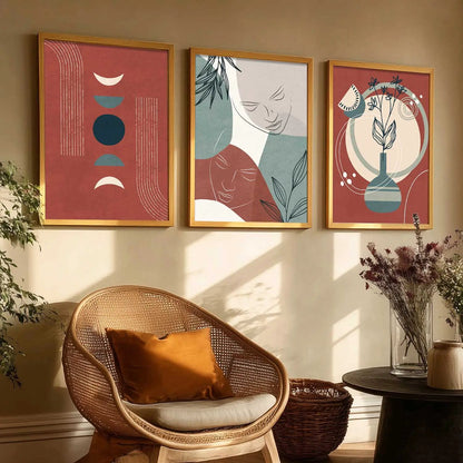Boho  Wall  Art Paintings for Living Room - Wall Poster With frames