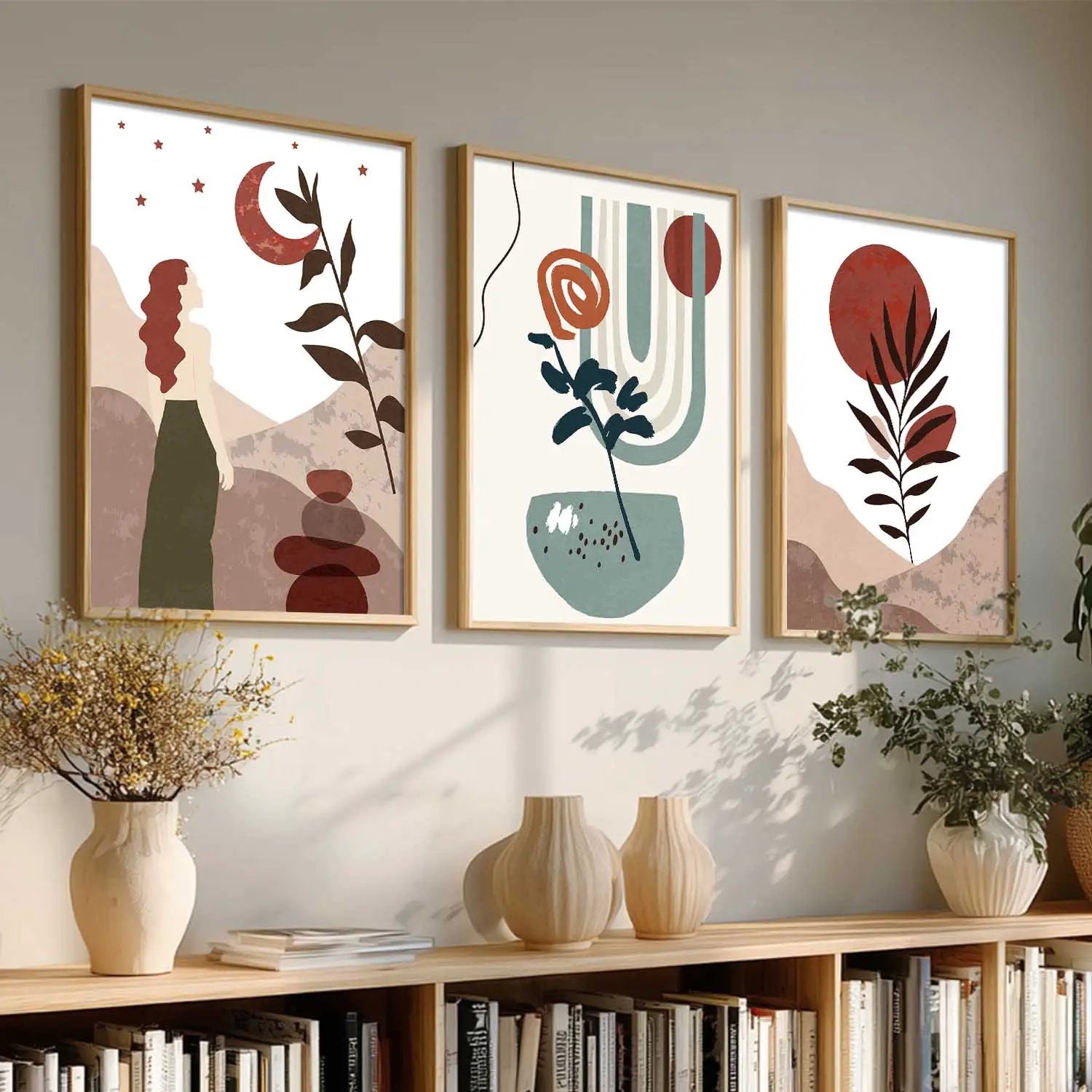 Floral Wall Art Paintings for Living Room - Wall Poster With frames by Kotart store