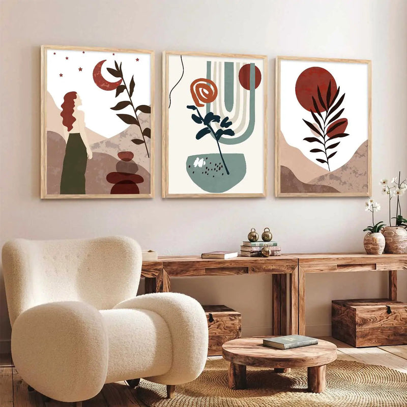 Floral Wall Art Paintings for Living Room - Wall Poster With frames by Kotart store