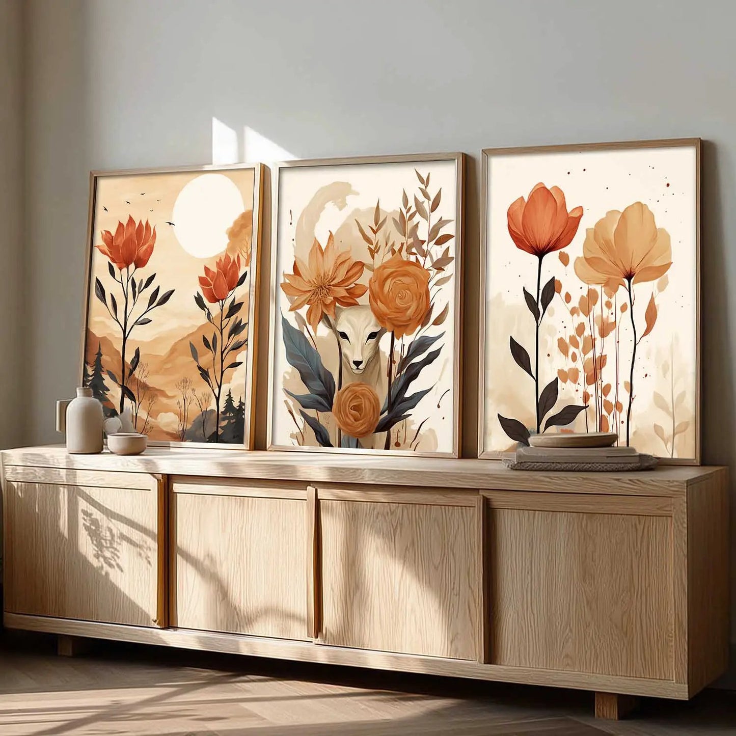 Floral  Wall  Art Paintings for Living Room - Wall Poster With frames