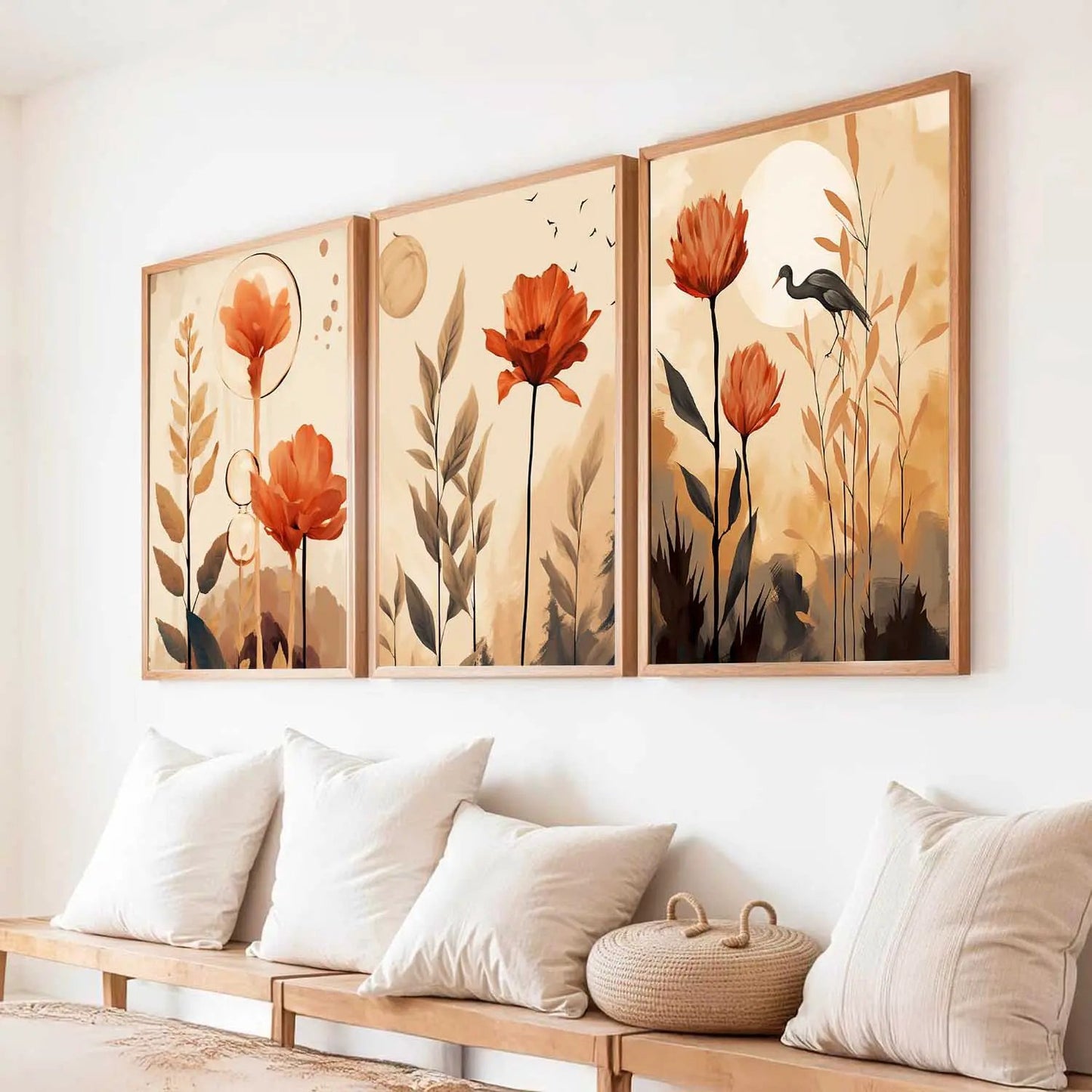 Floral Wall  Art Paintings for Living Room - Wall Poster With frames