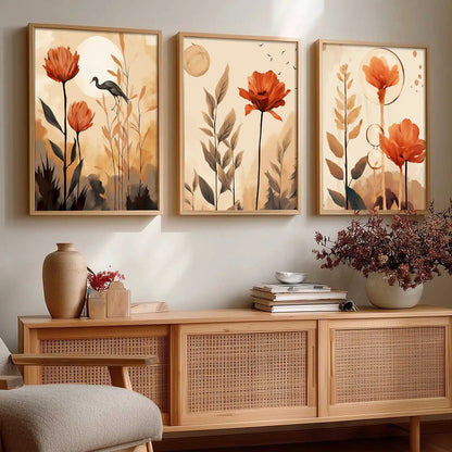 Floral Wall  Art Paintings for Living Room - Wall Poster With frames