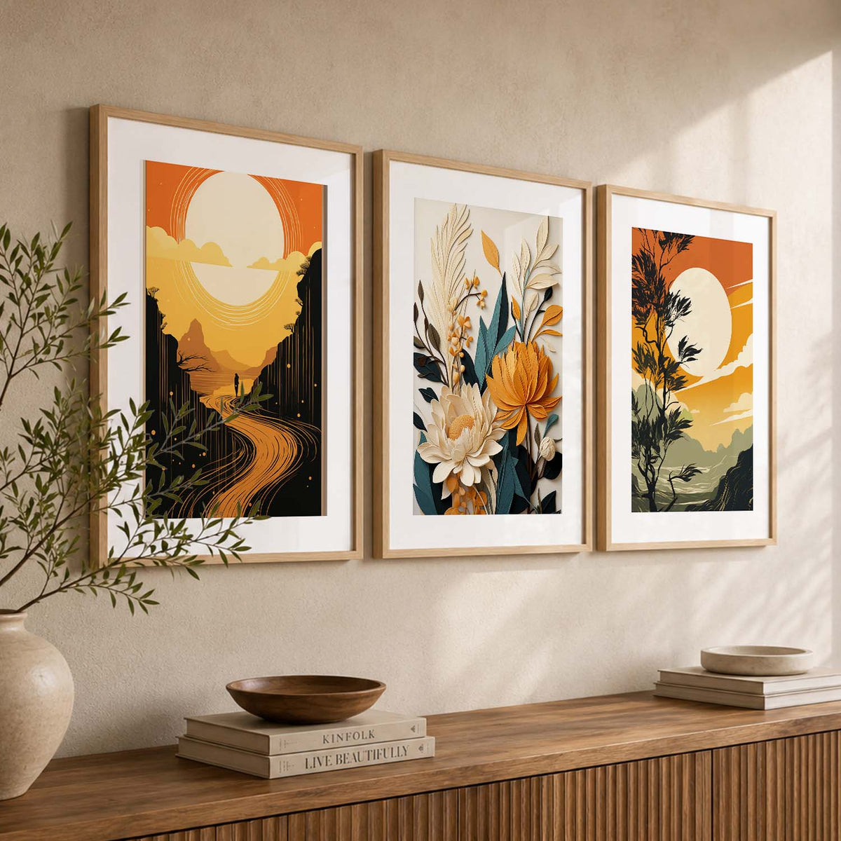 Modern  Wall  Art Paintings for Living Room - Wall Poster With frames