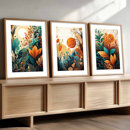 Floral  Wall Art Paintings for Living Room - Wall Poster With frames