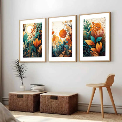Floral  Wall Art Paintings for Living Room - Wall Poster With frames