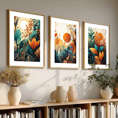 Floral  Wall Art Paintings for Living Room - Wall Poster With frames
