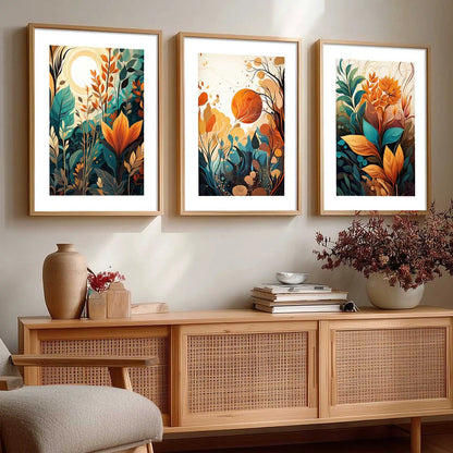 Floral  Wall Art Paintings for Living Room - Wall Poster With frames