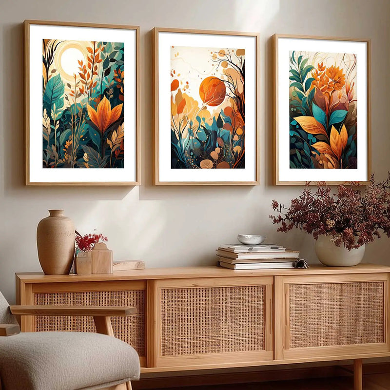 Floral  Wall Art Paintings for Living Room - Wall Poster With frames
