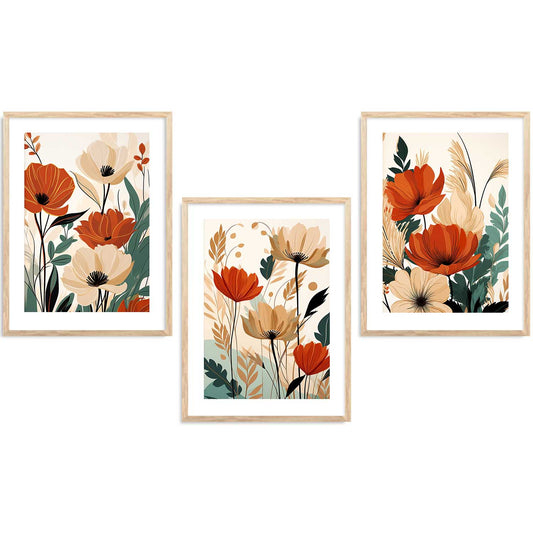 Floral  Wall Art Paintings for Living Room - Wall Poster With frames