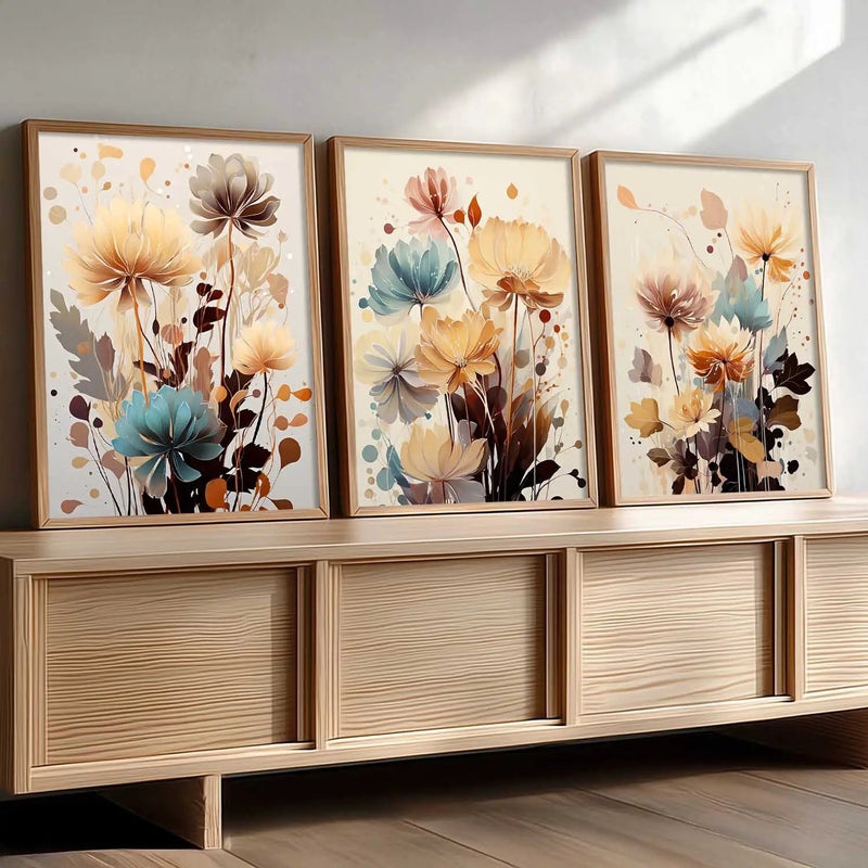 Floral   Wall Art Paintings for Living Room - Wall Poster With frames