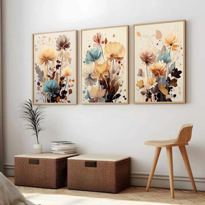 Floral   Wall Art Paintings for Living Room - Wall Poster With frames