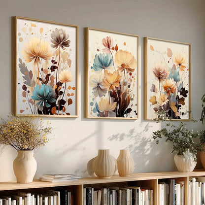 Floral   Wall Art Paintings for Living Room - Wall Poster With frames