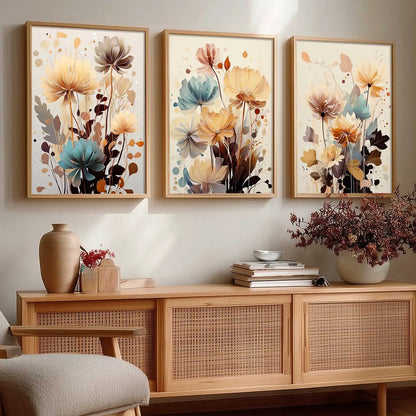 Floral   Wall Art Paintings for Living Room - Wall Poster With frames