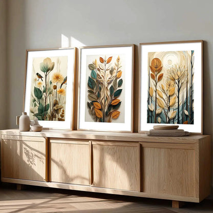 Floral Wall Art Paintings for Living Room - Wall Poster With frames by Kotart store
