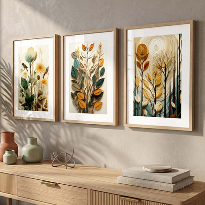 Floral   Wall  Art Paintings for Living Room - Wall Poster With frames