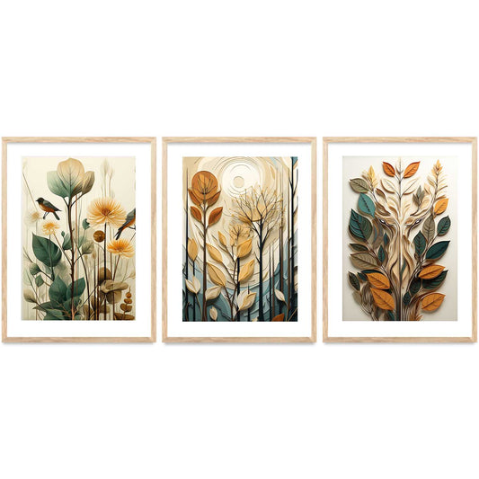 Floral   Wall  Art Paintings for Living Room - Wall Poster With frames