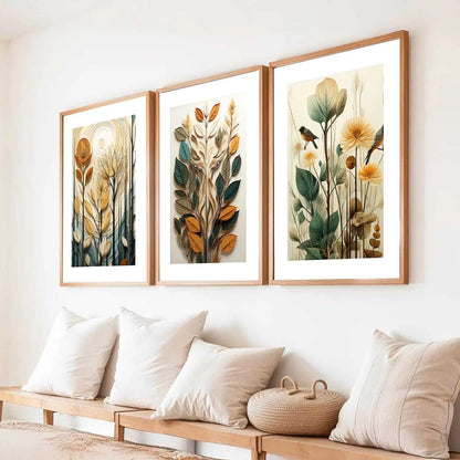 Floral Wall Art Paintings for Living Room - Wall Poster With frames by Kotart store