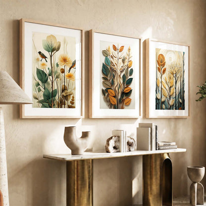 Floral   Wall  Art Paintings for Living Room - Wall Poster With frames