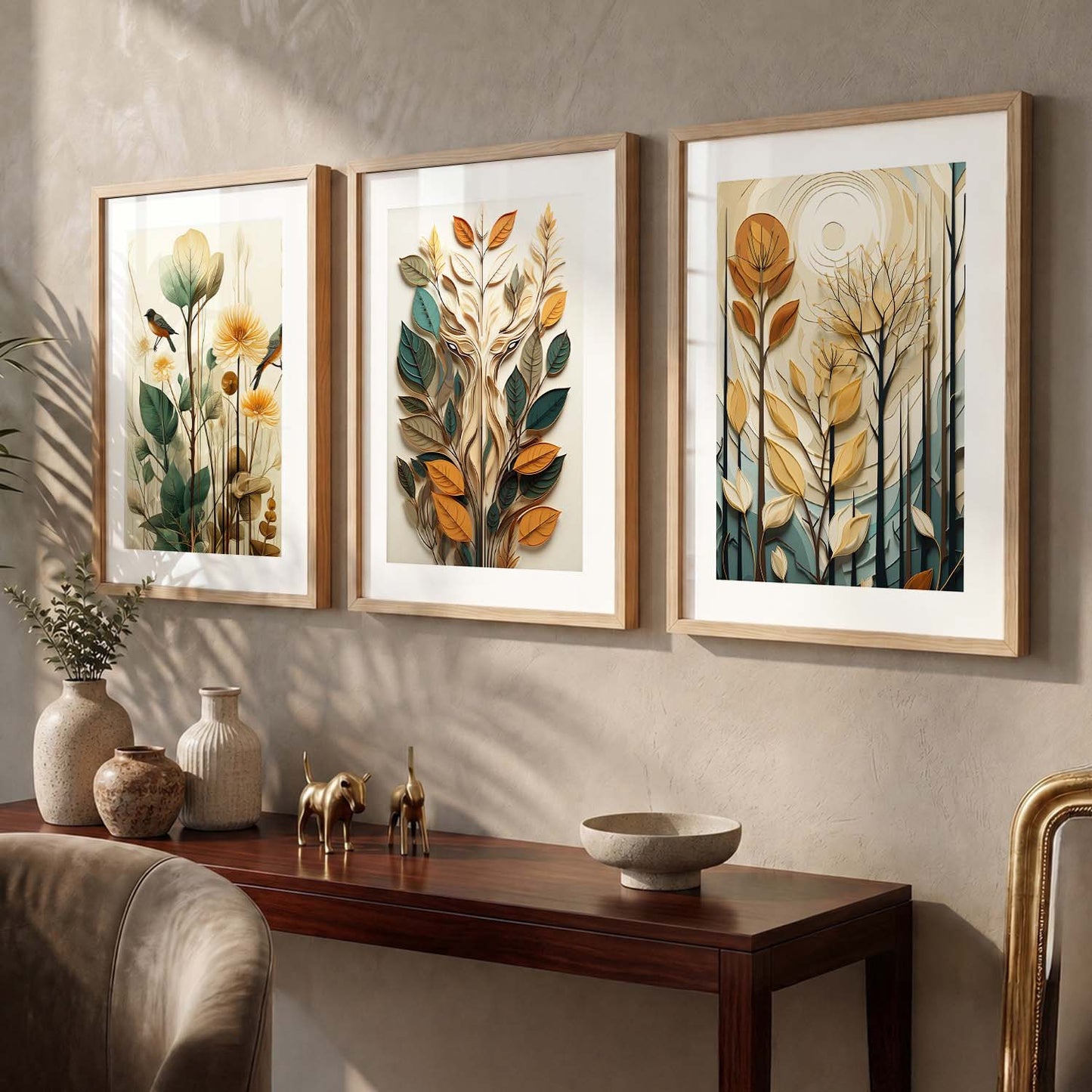 Floral   Wall  Art Paintings for Living Room - Wall Poster With frames