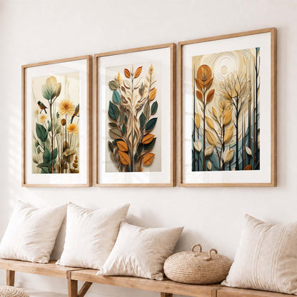 Floral   Wall  Art Paintings for Living Room - Wall Poster With frames