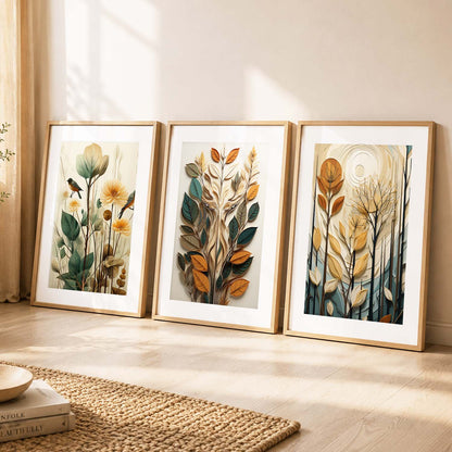 Floral   Wall  Art Paintings for Living Room - Wall Poster With frames
