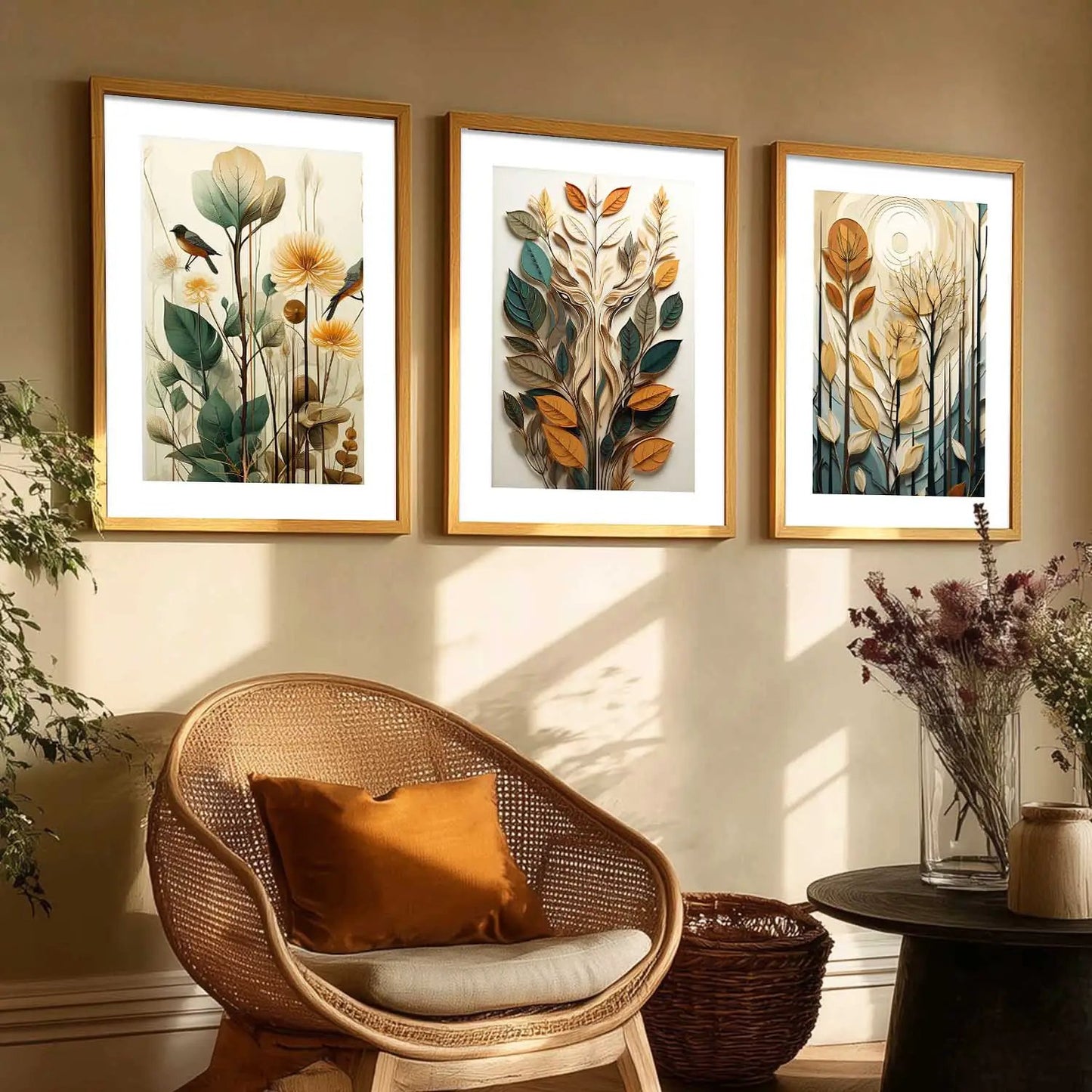 Floral Wall Art Paintings for Living Room - Wall Poster With frames by Kotart store