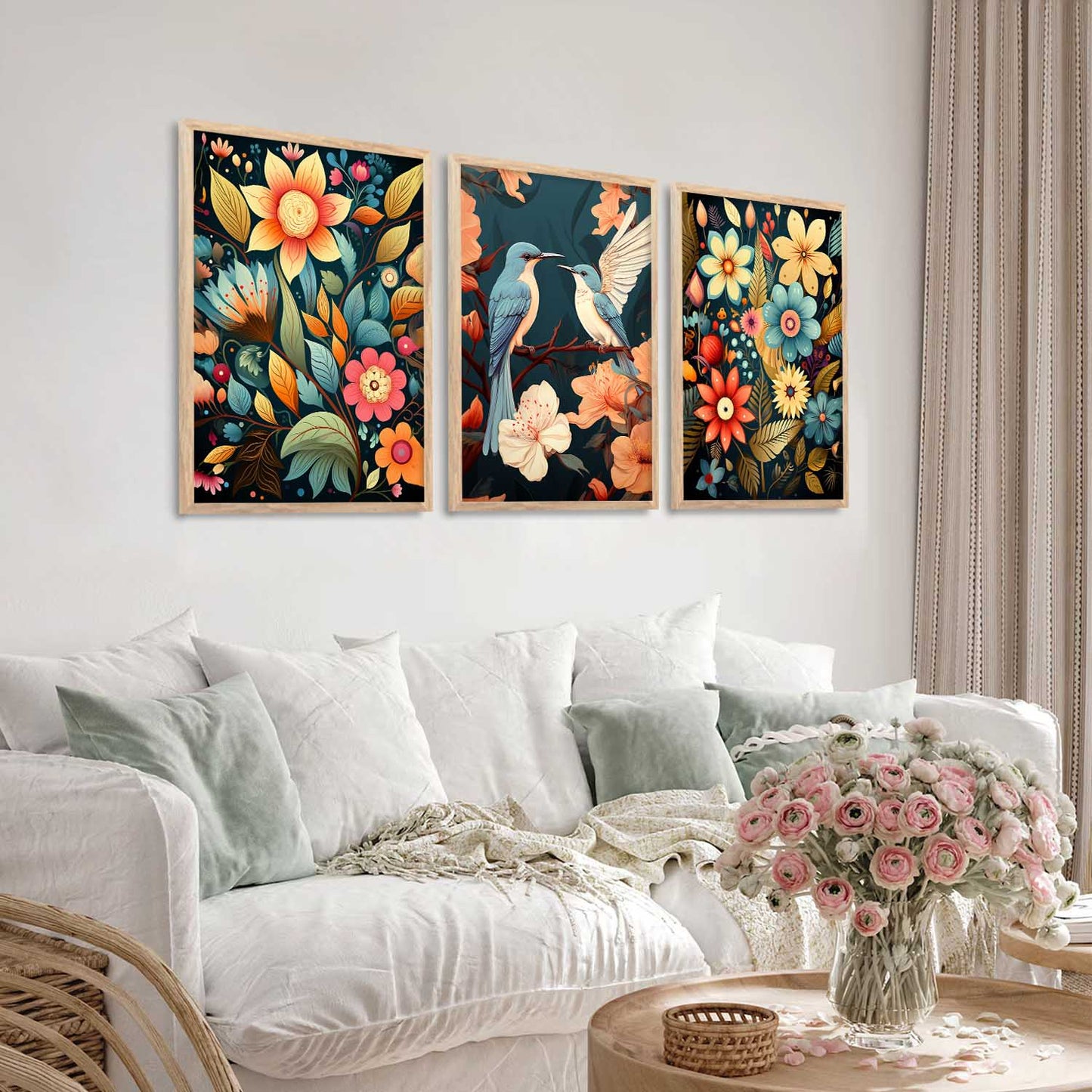 Traditional  Wall Art Paintings for Living Room - Wall Poster With frames