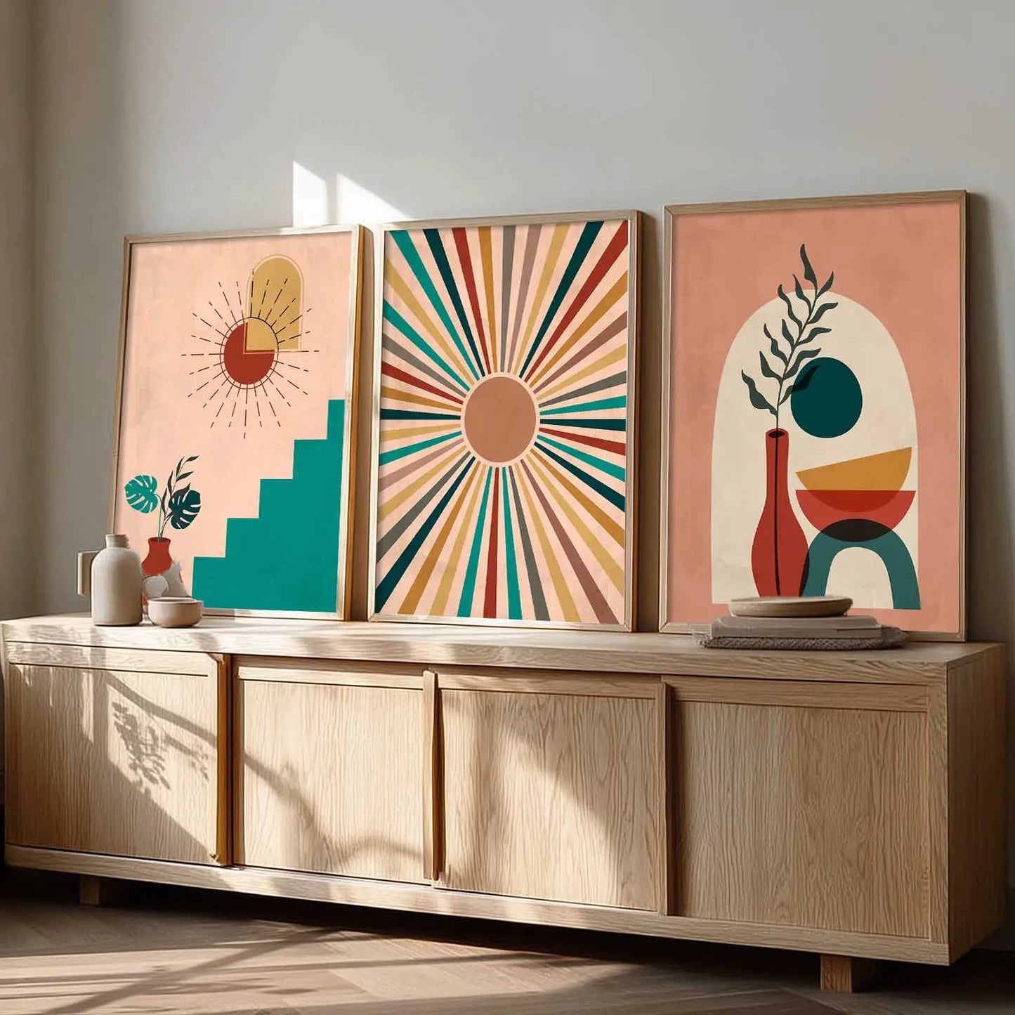 Boho  Wall Art Paintings for Living Room - Wall Poster With frames