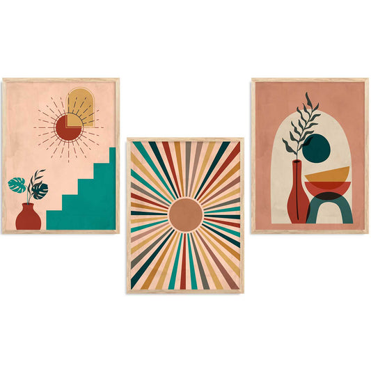 Boho  Wall Art Paintings for Living Room - Wall Poster With frames