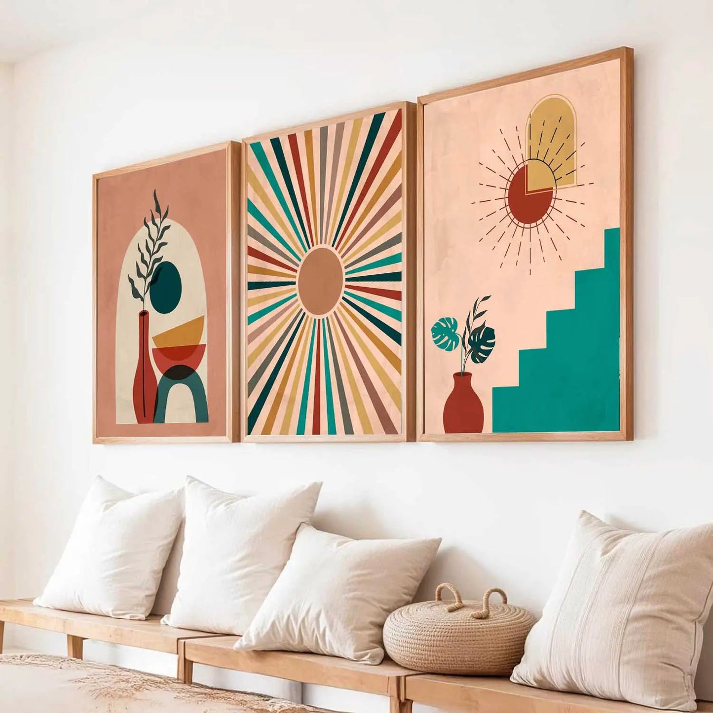 Boho  Wall Art Paintings for Living Room - Wall Poster With frames