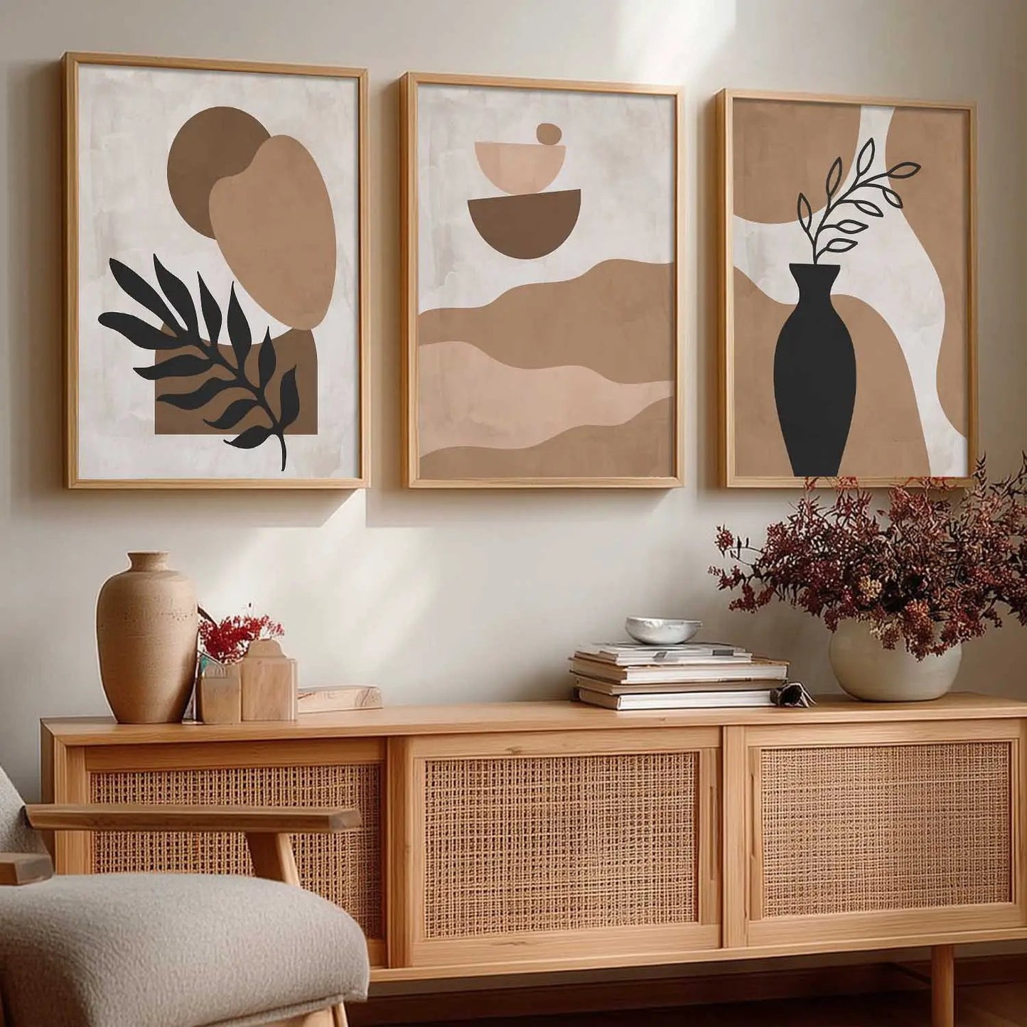 Boho   Wall  Art Paintings for Living Room - Wall Poster With frames