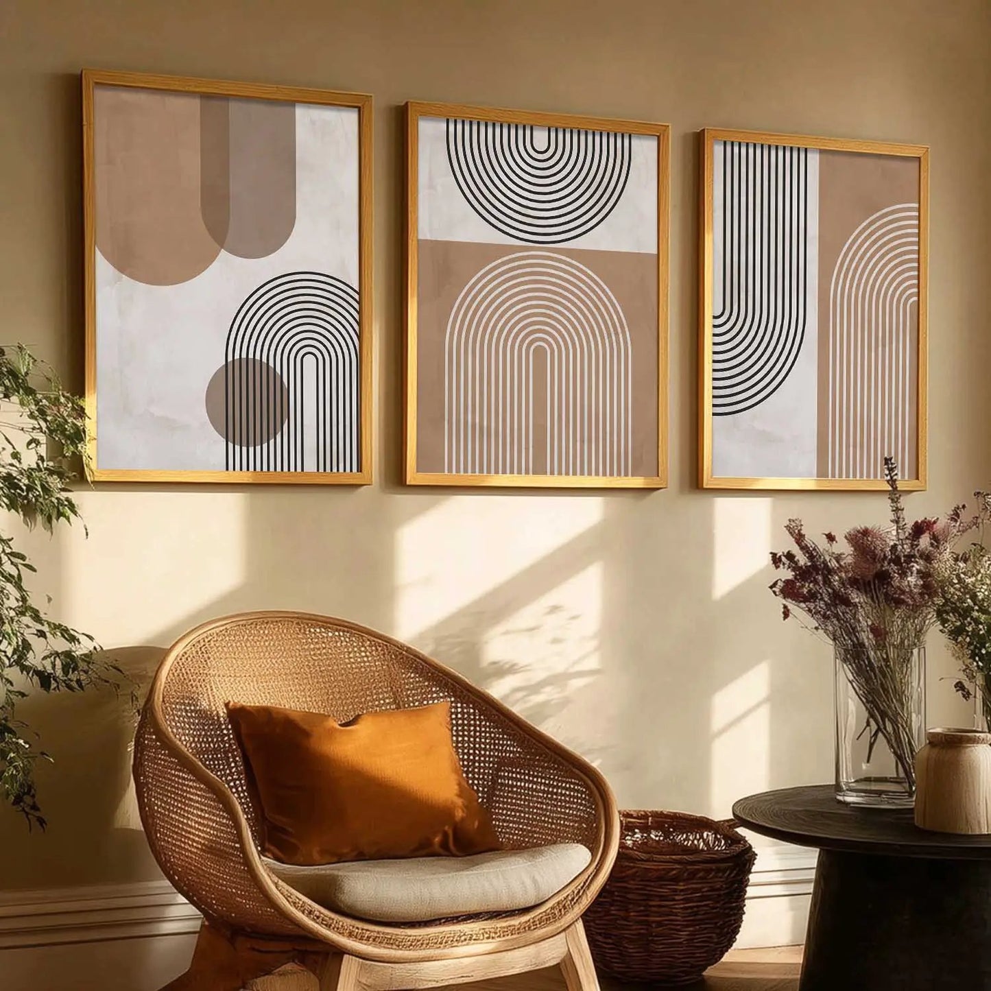 Boho  Wall  Art Paintings for Living Room - Wall Poster With frames