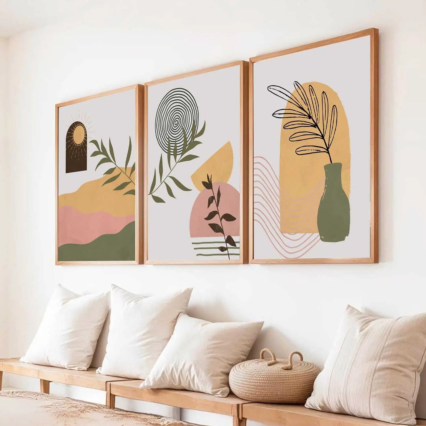Boho  Wall Art Paintings for Living Room - Wall Poster With frames