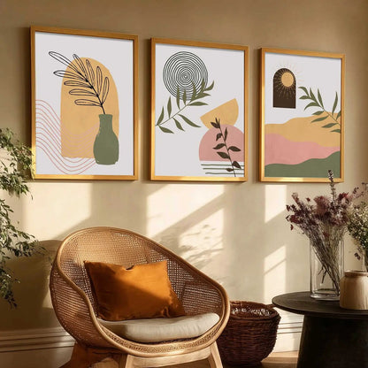 Boho  Wall Art Paintings for Living Room - Wall Poster With frames