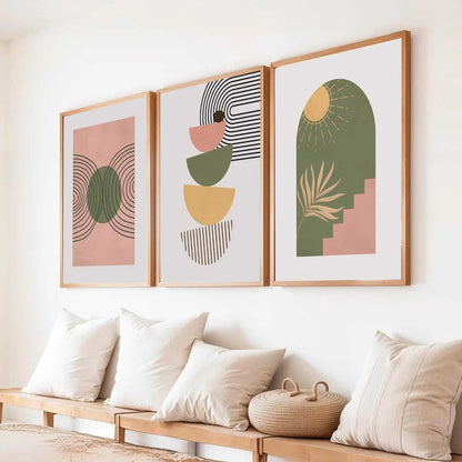 Boho  Wall  Art Paintings for Living Room - Wall Poster With frames