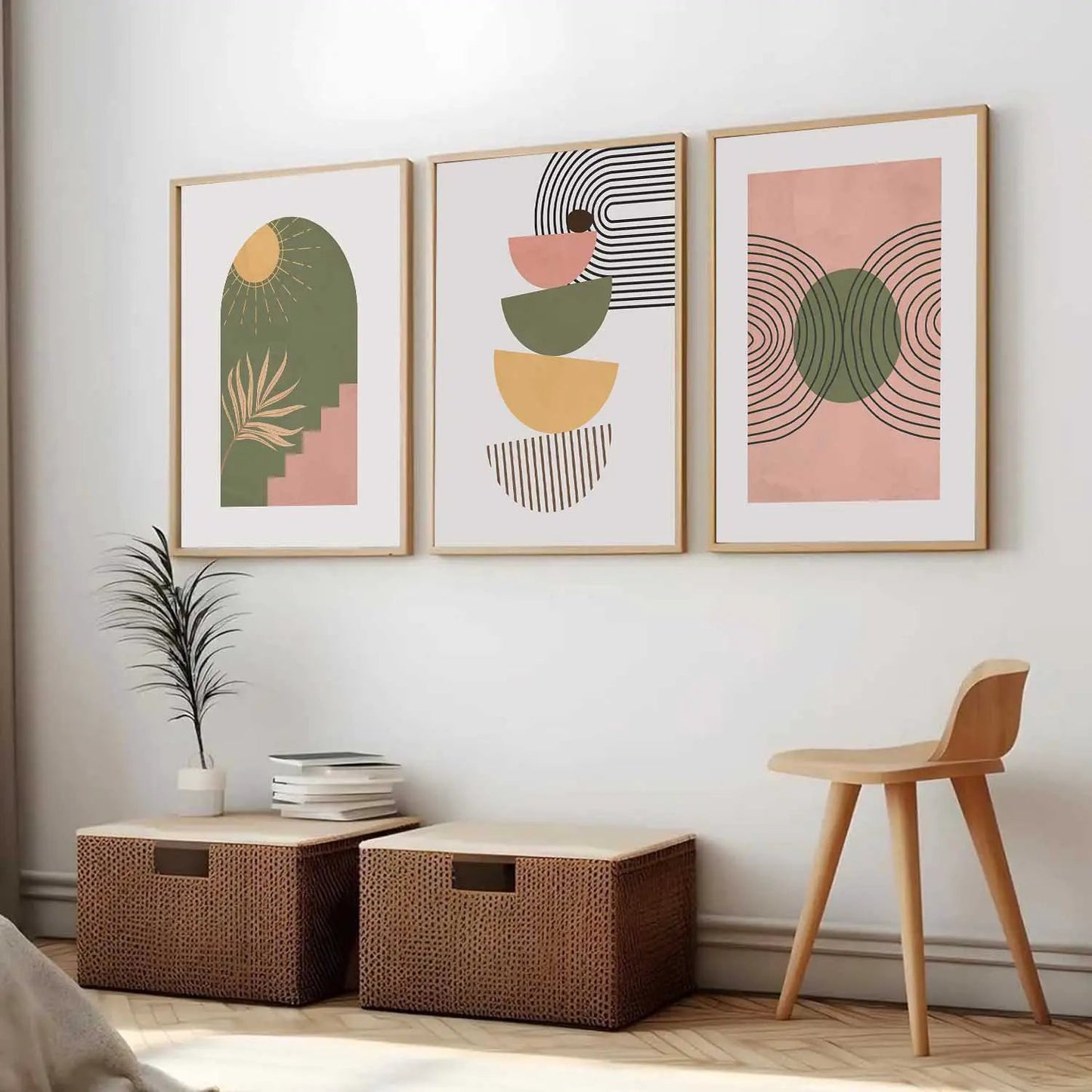 Boho  Wall  Art Paintings for Living Room - Wall Poster With frames