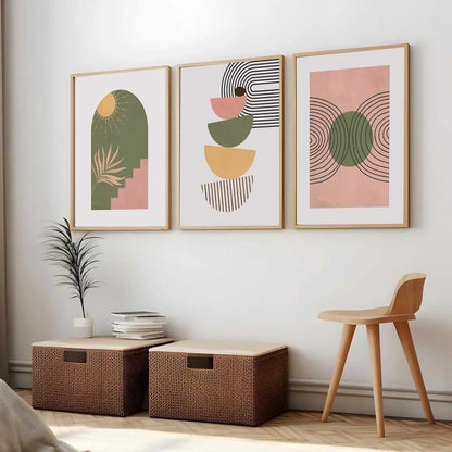 Boho  Wall  Art Paintings for Living Room - Wall Poster With frames
